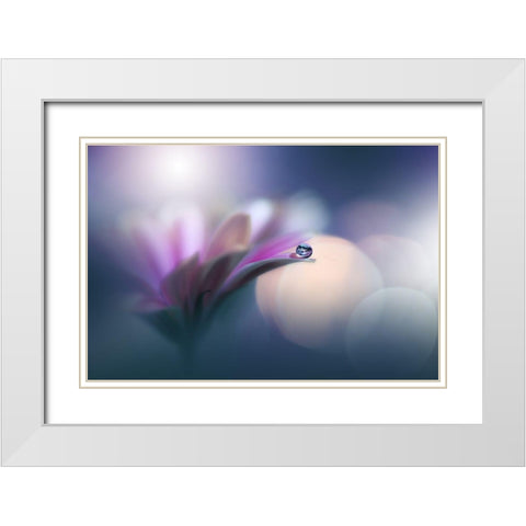 ~O~ White Modern Wood Framed Art Print with Double Matting by Nan, Juliana