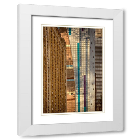8th. Avenue White Modern Wood Framed Art Print with Double Matting by Labagnara, Roxana