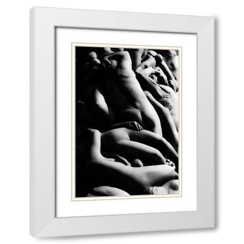 Vigeland White Modern Wood Framed Art Print with Double Matting by Keivan