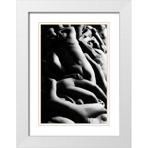 Vigeland White Modern Wood Framed Art Print with Double Matting by Keivan