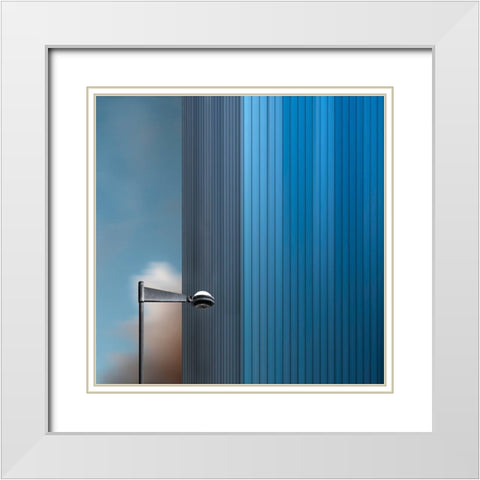 Tight Lighting White Modern Wood Framed Art Print with Double Matting by Claes, Gilbert