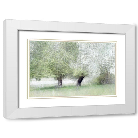 Young Green White Modern Wood Framed Art Print with Double Matting by Talen, Nel