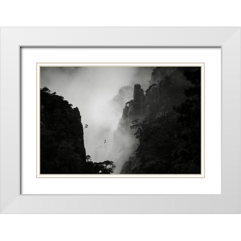 Er?Appeyiaemm White Modern Wood Framed Art Print with Double Matting by Wang, Aijun