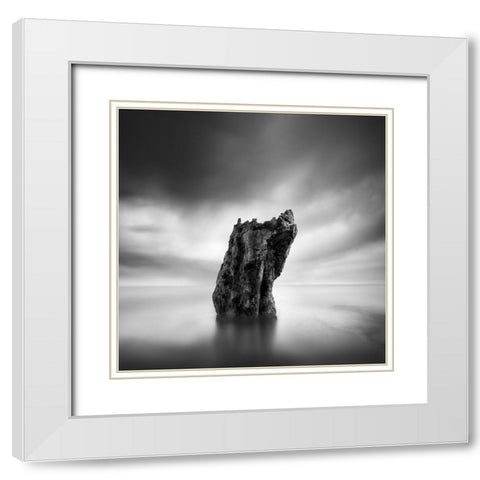 Awakening White Modern Wood Framed Art Print with Double Matting by Digalakis, George