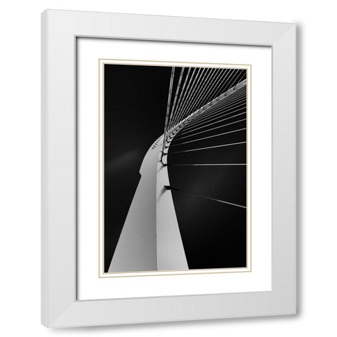 Bridge White Modern Wood Framed Art Print with Double Matting by Eric