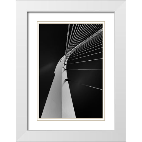 Bridge White Modern Wood Framed Art Print with Double Matting by Eric