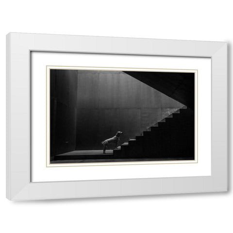 On The Threshold Of A Dream White Modern Wood Framed Art Print with Double Matting by Camara, Luis