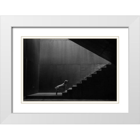 On The Threshold Of A Dream White Modern Wood Framed Art Print with Double Matting by Camara, Luis