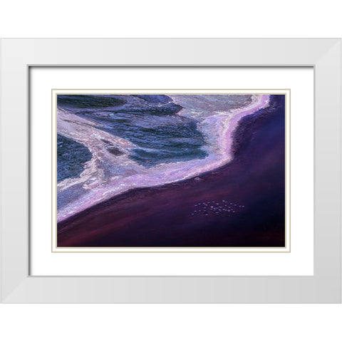 Flying Over Wonderland White Modern Wood Framed Art Print with Double Matting by Xu, Leah