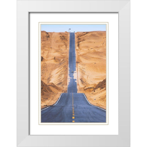 Heaven Road White Modern Wood Framed Art Print with Double Matting by Tianqi