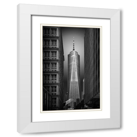 Resurrection - New From Old White Modern Wood Framed Art Print with Double Matting by Williams, Daryll