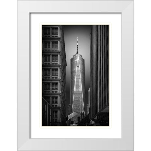 Resurrection - New From Old White Modern Wood Framed Art Print with Double Matting by Williams, Daryll