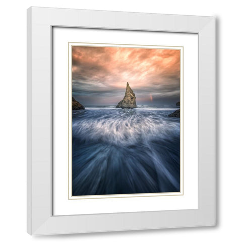 Wizards Hat White Modern Wood Framed Art Print with Double Matting by Deng, Larry