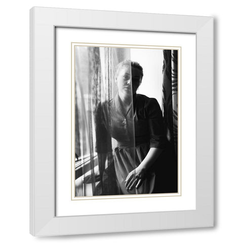 Anastasia White Modern Wood Framed Art Print with Double Matting by Mikhailova, Olessya