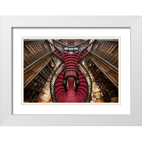 Red Gem White Modern Wood Framed Art Print with Double Matting by Wolbers, Louise
