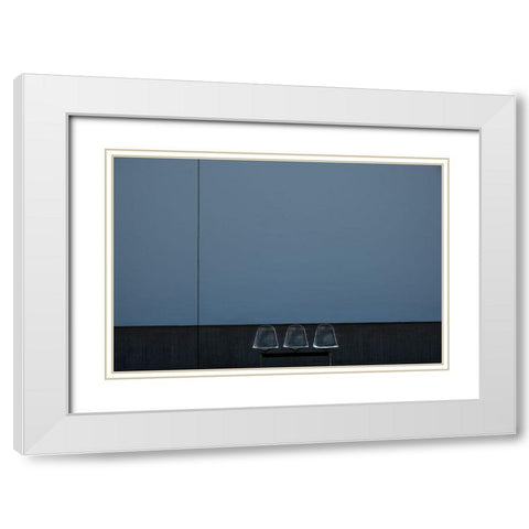 Sit Down White Modern Wood Framed Art Print with Double Matting by Endermann, Rolf