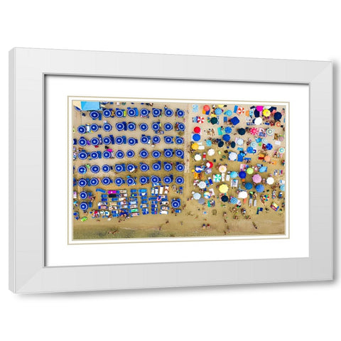 Summer Time White Modern Wood Framed Art Print with Double Matting by Lopresti, Davide