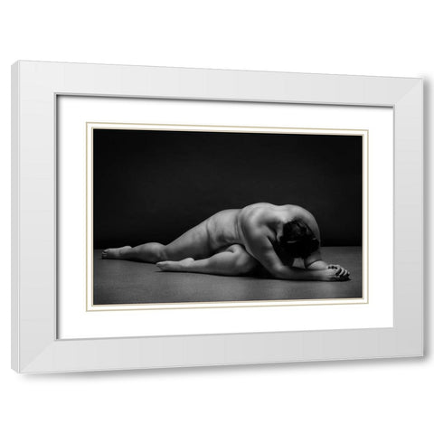 Bodyscape White Modern Wood Framed Art Print with Double Matting by Belovodchenko, Anton