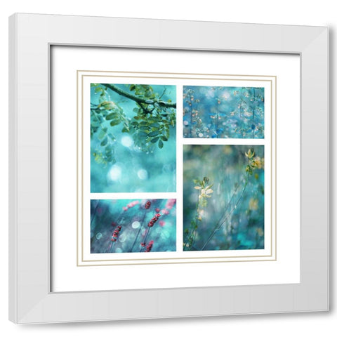 Life Is Beautiful White Modern Wood Framed Art Print with Double Matting by Devos, Delphine