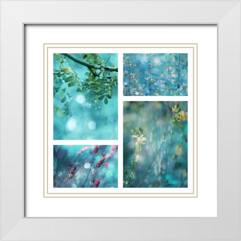 Life Is Beautiful White Modern Wood Framed Art Print with Double Matting by Devos, Delphine