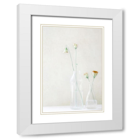 Simplicity And Elegance White Modern Wood Framed Art Print with Double Matting by Devos, Delphine