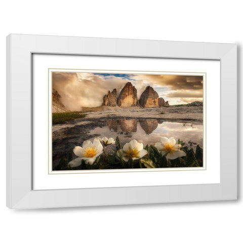 Tre Cime Di Lavaredo-Always Great Emotions! White Modern Wood Framed Art Print with Double Matting by Ghizzi Panizza, Alberto