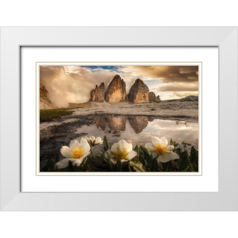Tre Cime Di Lavaredo-Always Great Emotions! White Modern Wood Framed Art Print with Double Matting by Ghizzi Panizza, Alberto