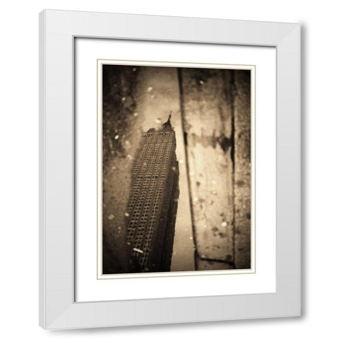 Empire White Modern Wood Framed Art Print with Double Matting by Pellegrini, Fulvio