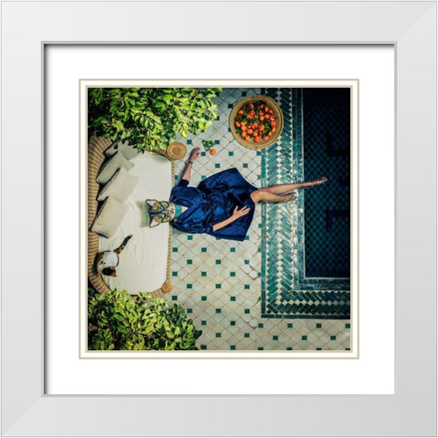 Have A Break White Modern Wood Framed Art Print with Double Matting by Ambra