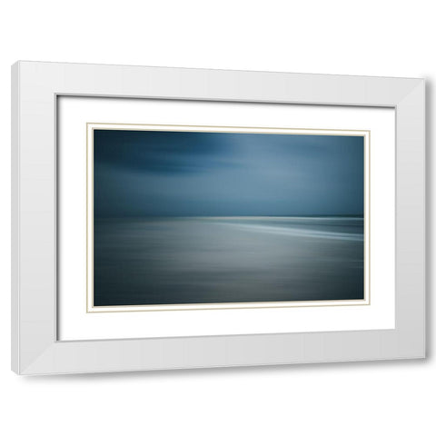 Seascape White Modern Wood Framed Art Print with Double Matting by Wasinger, Renate