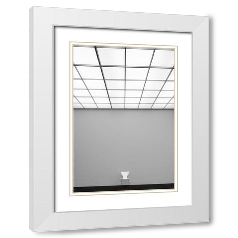 Sit Down White Modern Wood Framed Art Print with Double Matting by Endermann, Rolf