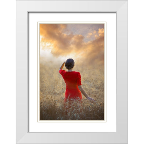Another Day Coming White Modern Wood Framed Art Print with Double Matting by Neer, Ildiko