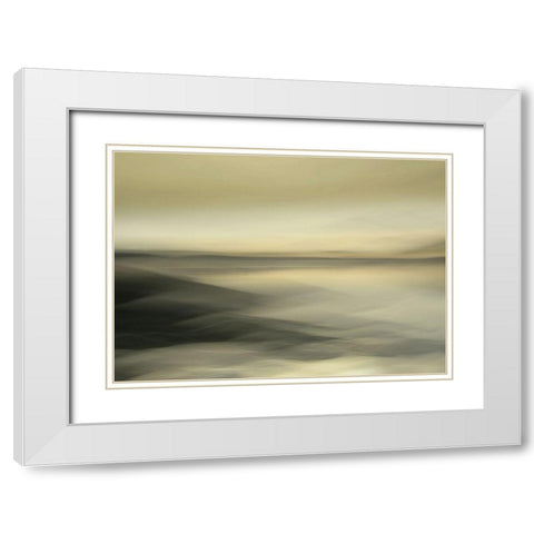 Golden Morning White Modern Wood Framed Art Print with Double Matting by Sillen, Christina