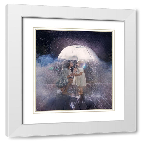 Love Is In The Air White Modern Wood Framed Art Print with Double Matting by Gurfinkel, Alina