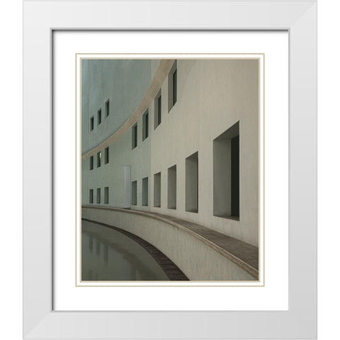 Cite De La Musique White Modern Wood Framed Art Print with Double Matting by Schuster, Inge