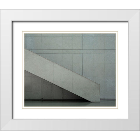 Cite De La Musique White Modern Wood Framed Art Print with Double Matting by Schuster, Inge