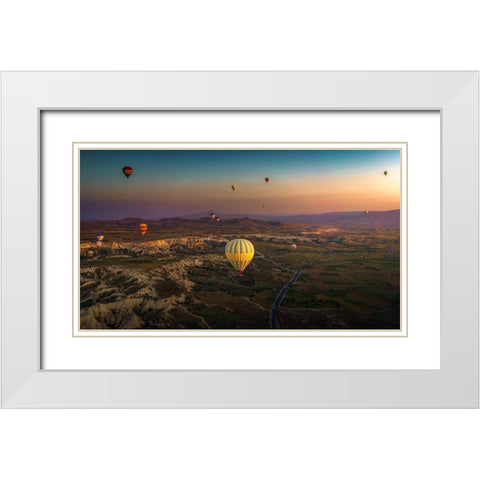 Zero Gravity White Modern Wood Framed Art Print with Double Matting by Antonio Cobo, Marco
