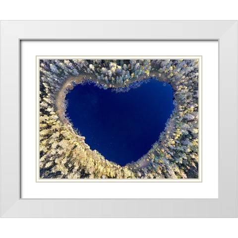 All You Need Is Love White Modern Wood Framed Art Print with Double Matting by Lindsten, Christian
