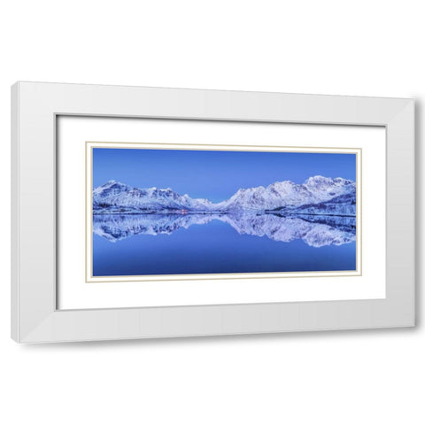 Lofoten Panorama White Modern Wood Framed Art Print with Double Matting by Eisenmann, Ulrike