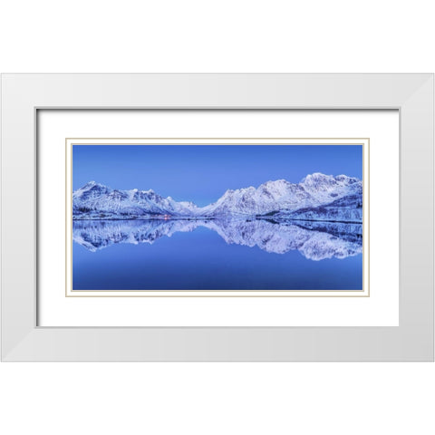 Lofoten Panorama White Modern Wood Framed Art Print with Double Matting by Eisenmann, Ulrike