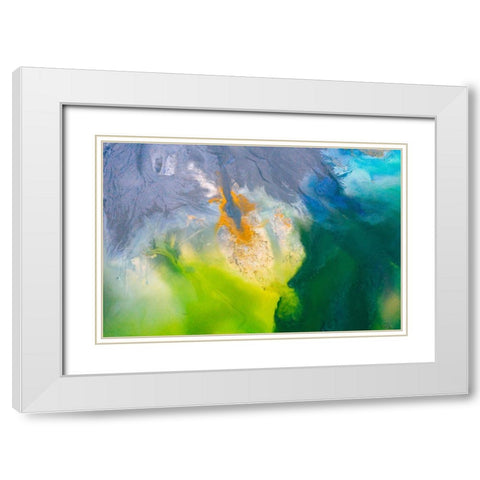 Toxicolors White Modern Wood Framed Art Print with Double Matting by Beata, Angyalosi