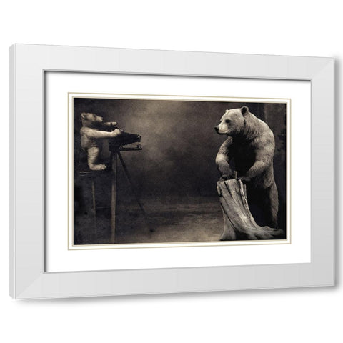 Hold That White Modern Wood Framed Art Print with Double Matting by Hummel, Jeffrey