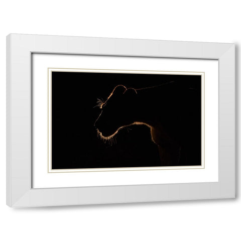 Untitled White Modern Wood Framed Art Print with Double Matting by Eichelberg, Amnon