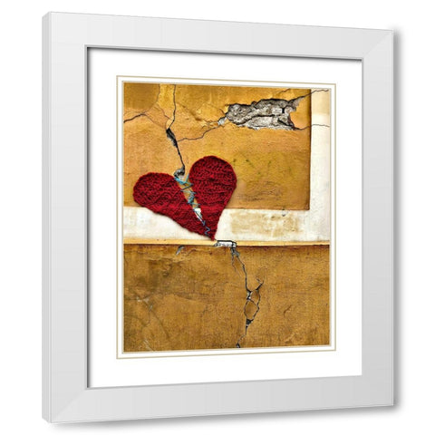 Patch White Modern Wood Framed Art Print with Double Matting by Bencic, Bojan