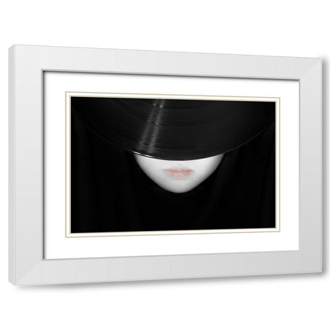 Hiding In Lp White Modern Wood Framed Art Print with Double Matting by Suzuki, Takashi
