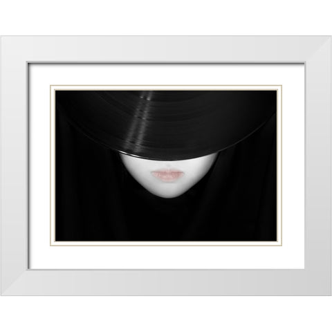 Hiding In Lp White Modern Wood Framed Art Print with Double Matting by Suzuki, Takashi