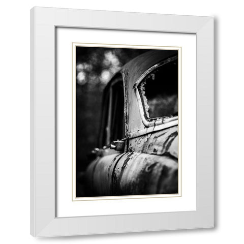 Scrap Car White Modern Wood Framed Art Print with Double Matting by Pettersson, Benny