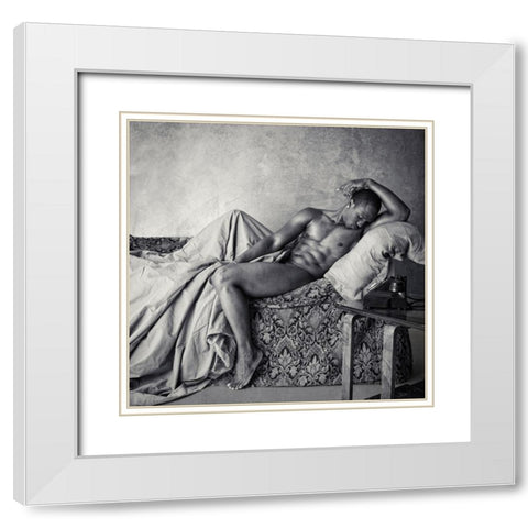 Repose White Modern Wood Framed Art Print with Double Matting by Brackstone, Mel