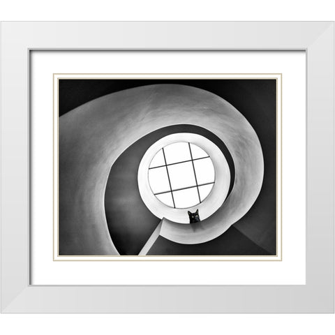 Tomcat White Modern Wood Framed Art Print with Double Matting by Klaus, Reibl