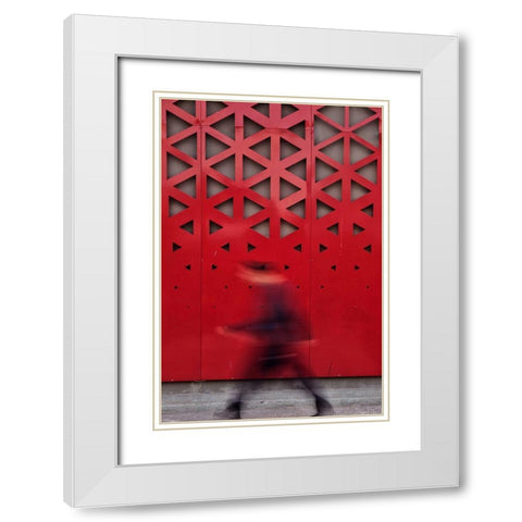 Untitled White Modern Wood Framed Art Print with Double Matting by Ayer, Ali